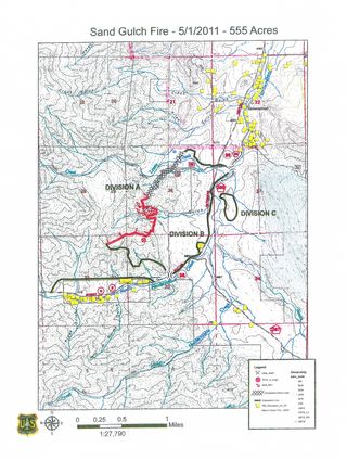 Sand Gulch Fire 050111