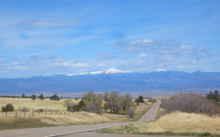 View of Pike's Peak from Wetmore Colorado