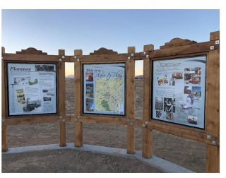 Florence kiosk 3 panel