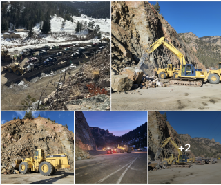 Mckenzie Junction rock slide clean up