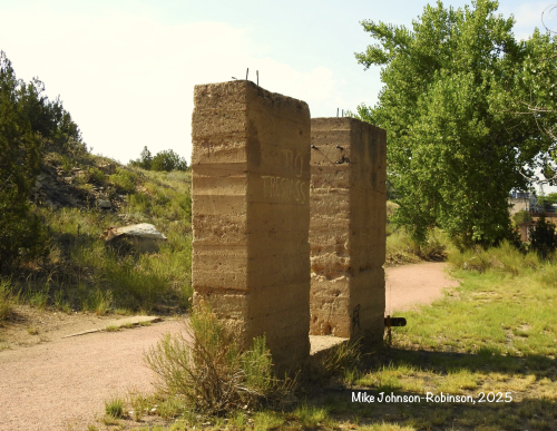 Tipple Foundation still stands today next to the trail. 