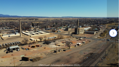 Similar angle of the Pre-1916 photo  taken via drone during the winter of 2022. Can you see a few of the super recognizable buildings (or towers) left standing today? 
