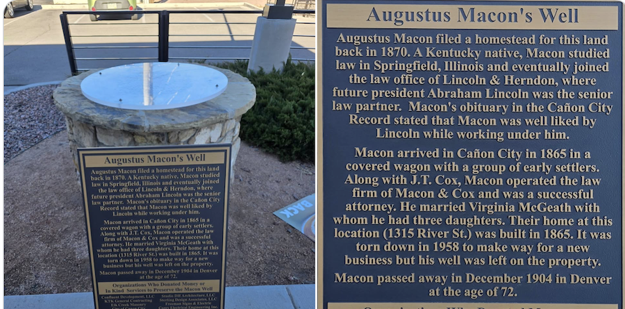 Cañon City: Augusta Macon’s Well