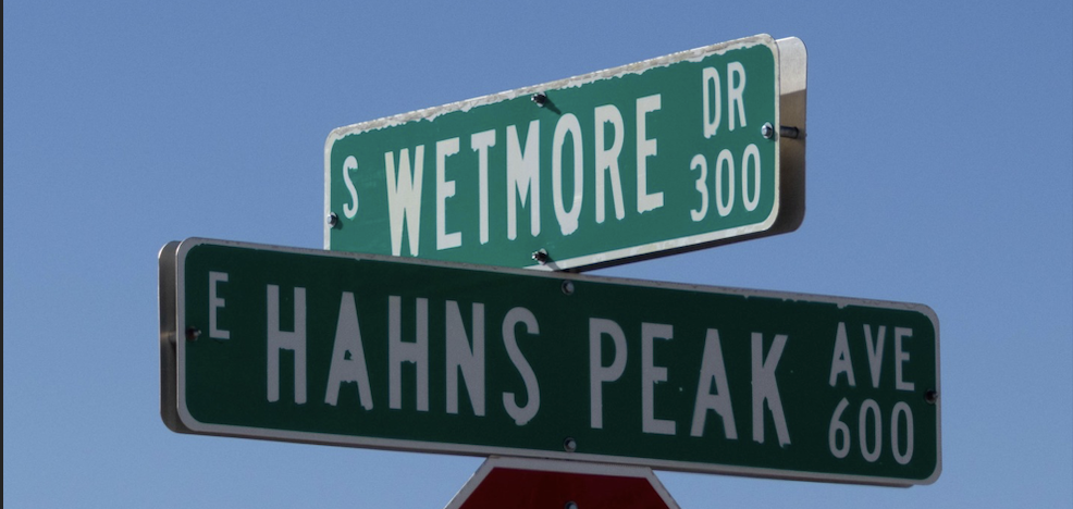 S Wetmore Dr and E Hahns Peak Ave, Pueblo West